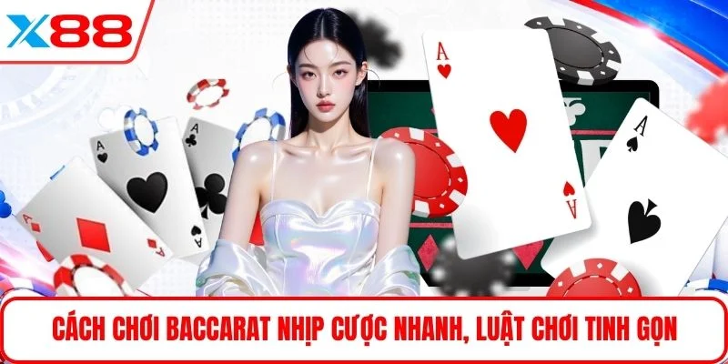 Cách chơi Baccarat nhịp cược nhanh, luật chơi tinh gọn
